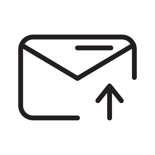 Outgoing email, email, mail, message, letter, communication, inbox icon